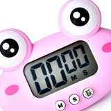 Animal Timer Student Magnetic Digital Digital 100 Minutes Timing Countdown Timer With Battery for Kitchen Princess Pink Frog