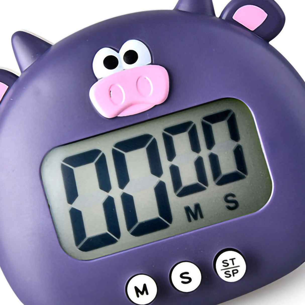 Animal Timer Student Magnetic Digital Digital 100 Minutes Timing Countdown Timer With Battery for Kitchen Purple Calf