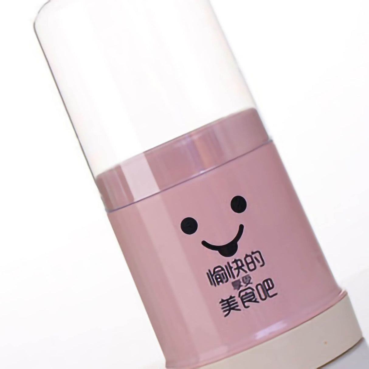 Cute Chopstick Holder Storage with Dustproof Lid Eco Friendly Plastic Utensil Holder With Removable Base for Kitchen Pink