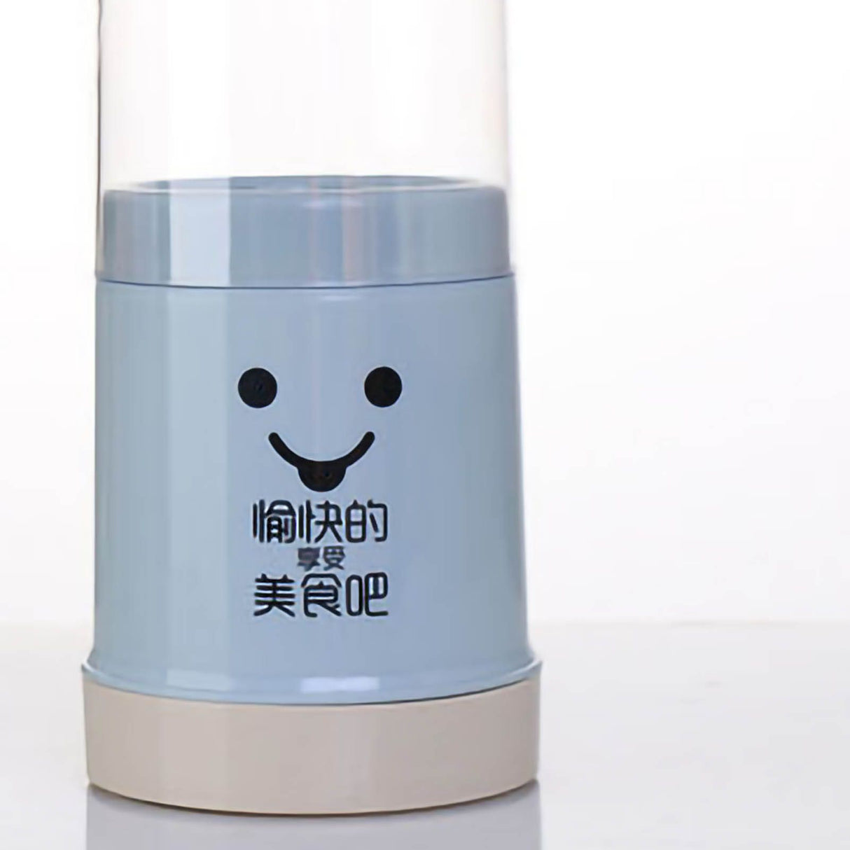 Cute Chopstick Holder Storage with Dustproof Lid Eco Friendly Plastic Utensil Holder With Removable Base for Kitchen Blue
