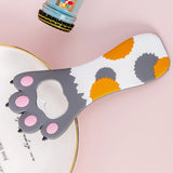 Cat Paw Bottle Opener Multifunctional Cute Cartoon Vibrant Colors Magnet Silicone Bottle Opener with Fridge Magnet for Home Gray Dot