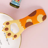 Cat Paw Bottle Opener Multifunctional Cute Cartoon Vibrant Colors Magnet Silicone Bottle Opener with Fridge Magnet for Home Yellow Dot