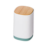 Toothpick Holder Automatic Push Multi Purpose Division Design Toothpick Container for Cotton Swab Dental Floss Green