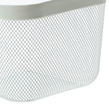 Fruit Colander Metal Material Comfortable Portable Handle Wear Resistant Practical Vegetable Drain Basket for Kitchen White