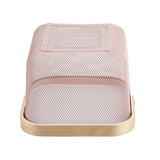 Fruit Colander Metal Material Comfortable Portable Handle Wear Resistant Practical Vegetable Drain Basket for Kitchen Pink