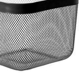 Fruit Colander Metal Material Comfortable Portable Handle Wear Resistant Practical Vegetable Drain Basket for Kitchen Black - Top-Down View