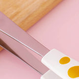Kitchen Cooking Tong Cute Cat Paw Shape Stainless Steel Small Salad Barbecue Food Tong White S