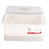 Dish Drainer Minimalist Dustproof Space Saving Dish Drying Bowl with Lid for Home Kitchen M