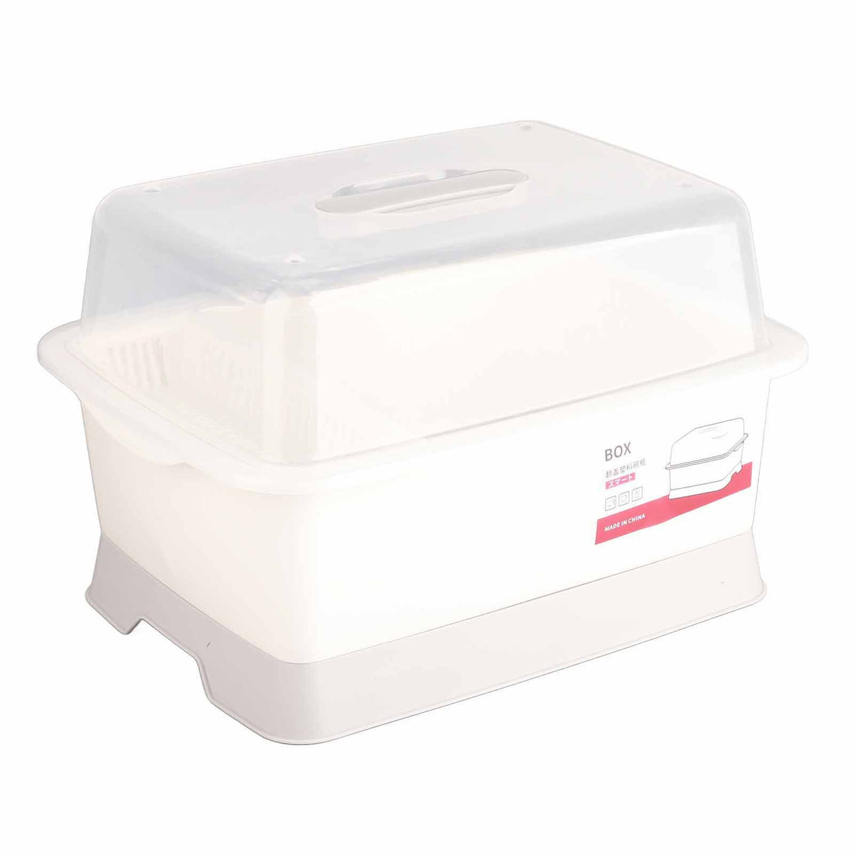 Dish Drainer Minimalist Dustproof Space Saving Dish Drying Bowl with Lid for Home Kitchen M