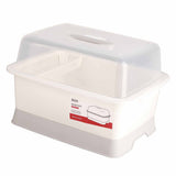 Dish Drainer Minimalist Dustproof Space Saving Dish Drying Bowl with Lid for Home Kitchen M