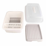 Dish Drainer Minimalist Dustproof Space Saving Dish Drying Bowl with Lid for Home Kitchen M - 45-Degree Angle