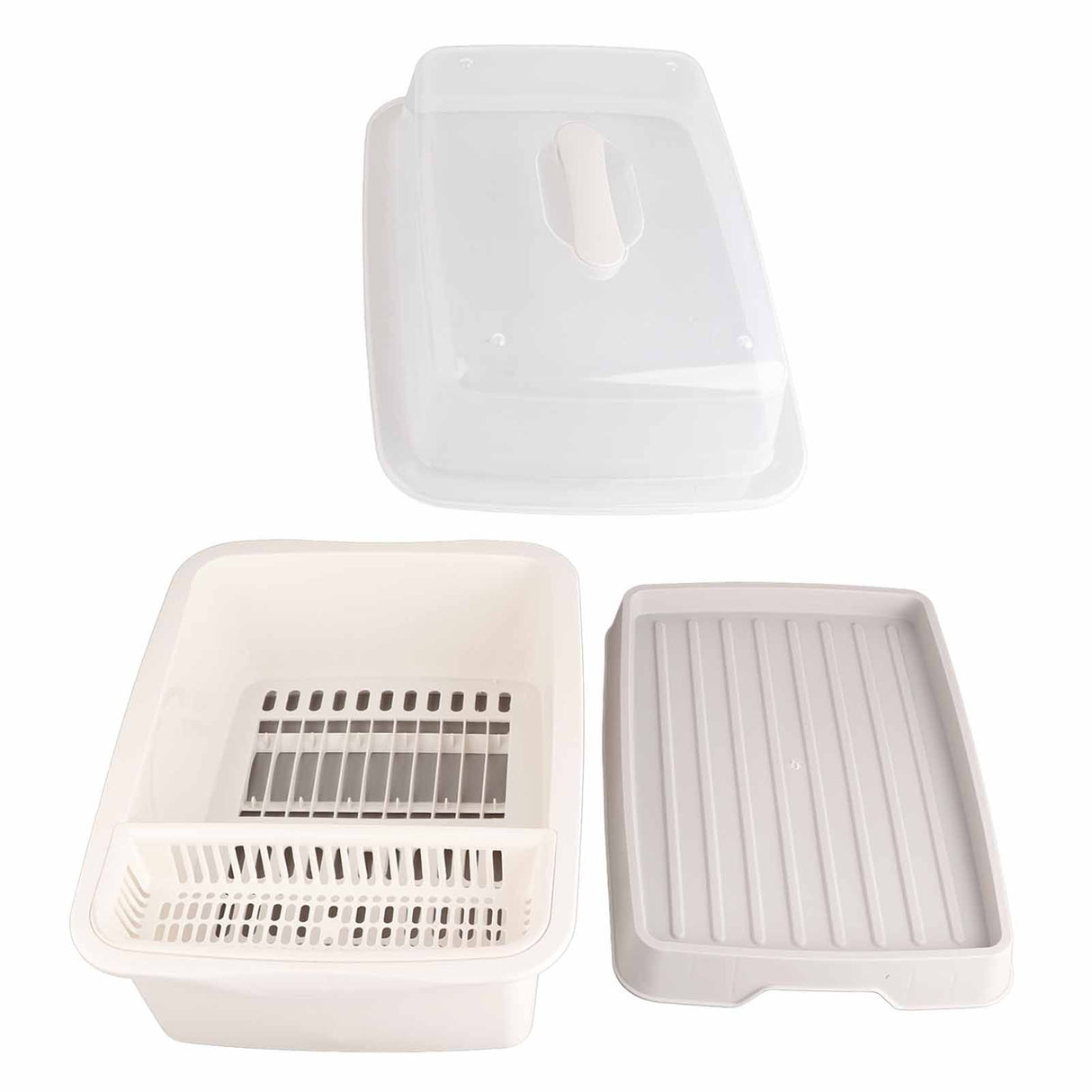 Dish Drainer Minimalist Dustproof Space Saving Dish Drying Bowl with Lid for Home Kitchen M