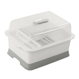 Dish Drainer Minimalist Dustproof Space Saving Dish Drying Bowl with Lid for Home Kitchen L