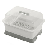Dish Drainer Minimalist Dustproof Space Saving Dish Drying Bowl with Lid for Home Kitchen L - Low Angle
