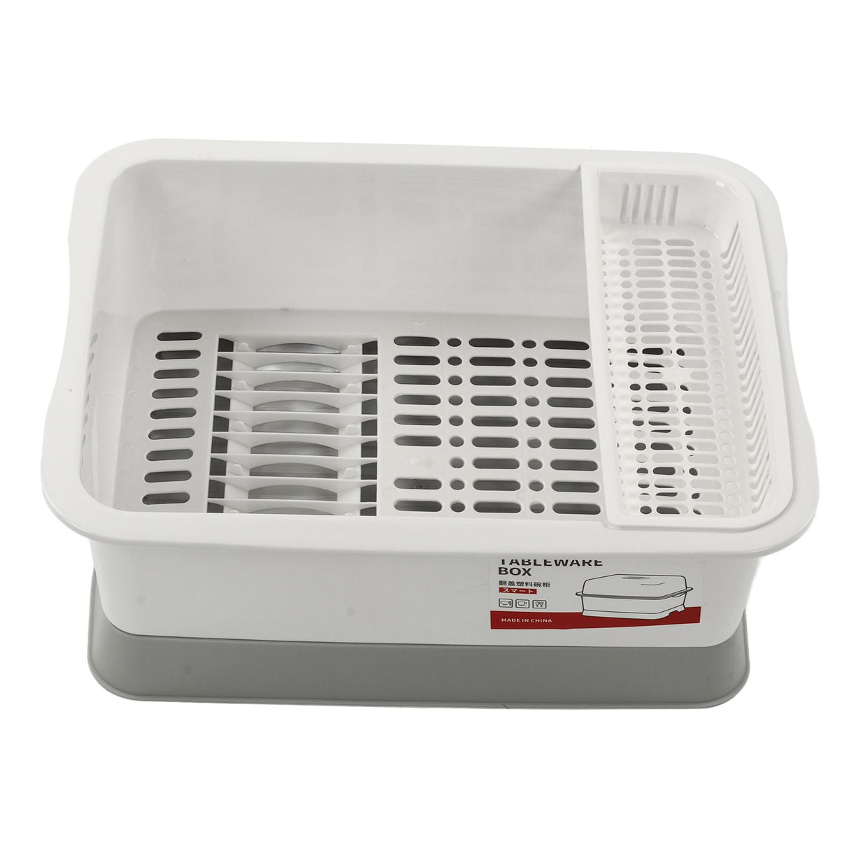 Dish Drainer Minimalist Dustproof Space Saving Dish Drying Bowl with Lid for Home Kitchen L