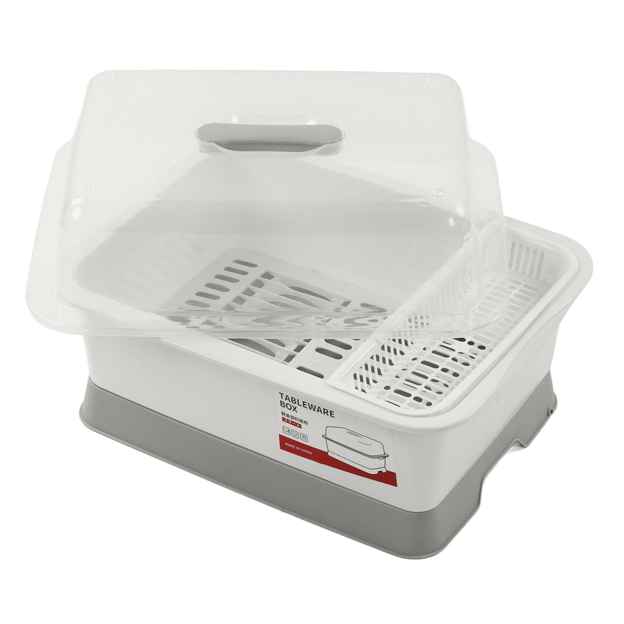 Dish Drainer Minimalist Dustproof Space Saving Dish Drying Bowl with Lid for Home Kitchen L