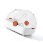 Tableware Storage Box Multifunctional Chopsticks Dishes Drying Box with Cover Kitchen Utensil White Orange
