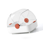 Tableware Storage Box Multifunctional Chopsticks Dishes Drying Box with Cover Kitchen Utensil White Orange