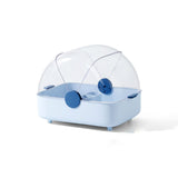 Tableware Storage Box Multifunctional Chopsticks Dishes Drying Box with Cover Kitchen Utensil Blue