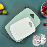 3pcs Cutting Board Set Safe PP Easy Grip Handles Multifunction Kitchen Chopping Board for Home Type 2 Square - 45-Degree Angle