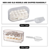 Ice Mold Silicone 2 Layer Hard Interlayer Anti Slip Stable Buckle Design Ice Mold Tray with Spatula Pure Color - Close-Up Angle