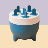 Popsicles Mold 6 Cavities Detachable Design Safe Healthy Material Durable PP Mini Popsicle Mold Blue