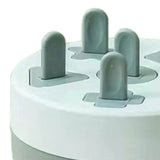 Popsicles Mold 6 Cavities Detachable Design Safe Healthy Material Durable PP Mini Popsicle Mold Green - Front View