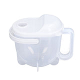 Rice Washing Bowl Water Flush Type ABS Clear Scale Fine Strainer Auxiliary Handle Rice Cleaning Basket for Kitchen - Front View