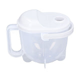 Rice Washing Bowl Water Flush Type ABS Clear Scale Fine Strainer Auxiliary Handle Rice Cleaning Basket for Kitchen - Side View