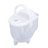 Rice Washing Bowl Water Flush Type ABS Clear Scale Fine Strainer Auxiliary Handle Rice Cleaning Basket for Kitchen