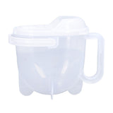 Rice Washing Bowl Water Flush Type ABS Clear Scale Fine Strainer Auxiliary Handle Rice Cleaning Basket for Kitchen - 45-Degree Angle