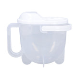 Rice Washing Bowl Water Flush Type ABS Clear Scale Fine Strainer Auxiliary Handle Rice Cleaning Basket for Kitchen - Rear View
