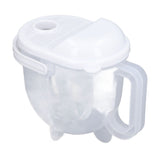 Rice Washing Bowl Water Flush Type ABS Clear Scale Fine Strainer Auxiliary Handle Rice Cleaning Basket for Kitchen - Low Angle