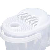 Rice Washing Bowl Water Flush Type ABS Clear Scale Fine Strainer Auxiliary Handle Rice Cleaning Basket for Kitchen - Extra Image