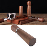 Coffee Distribution Tool Multifunctional Needle Coffee Distributor with Wooden Base for Home Travel Restaurant Curved Hook