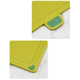 4pcs Food Classification Chopping Boards PP TPR Portable Non Slip Cutting Boards Kitchen Tools With Non Slip Pad Irregular Form - Side View