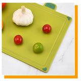 4pcs Food Classification Chopping Boards PP TPR Portable Non Slip Cutting Boards Kitchen Tools With Non Slip Pad Irregular Form - 45-Degree Angle