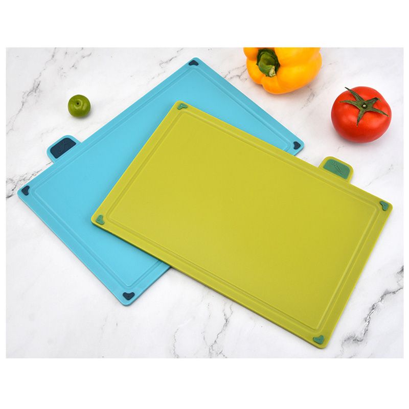 4pcs Food Classification Chopping Boards PP TPR Portable Non Slip Cutting Boards Kitchen Tools Without Non Slip Pad Irregular Form