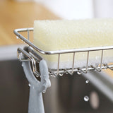 Hanging Faucet Drain Rack Organized Storage Hollow Out Breathable Stainless Steel Sink Rack for Kitchen Monolayer