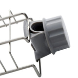 Hanging Faucet Drain Rack Organized Storage Hollow Out Breathable Stainless Steel Sink Rack for Kitchen Monolayer - Top-Down View
