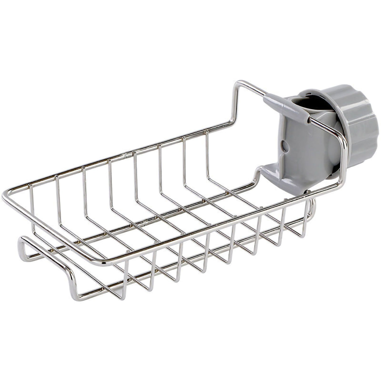 Hanging Faucet Drain Rack Organized Storage Hollow Out Breathable Stainless Steel Sink Rack for Kitchen Monolayer
