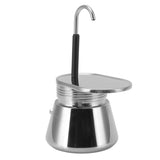 Moka Pot Stainless Steel Italian Type DIY Large Capacity Light Weight Portable Coffee Maker - Top-Down View