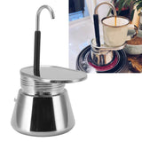 Moka Pot Stainless Steel Italian Type DIY Large Capacity Light Weight Portable Coffee Maker