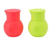 2pcs Silicone Chocolate Heating Pot Red and Green Multifunctional Microwave Chocolate Melter for Kitchen Baking