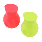 2pcs Silicone Chocolate Heating Pot Red and Green Multifunctional Microwave Chocolate Melter for Kitchen Baking - 45-Degree Angle