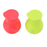 2pcs Silicone Chocolate Heating Pot Red and Green Multifunctional Microwave Chocolate Melter for Kitchen Baking - Rear View