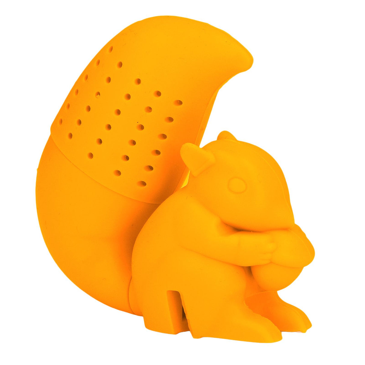 Food Grade Silicone Squirrel Shape Tea Strainer Cute Squirrel Shaped Tea Infuser Filter Orange