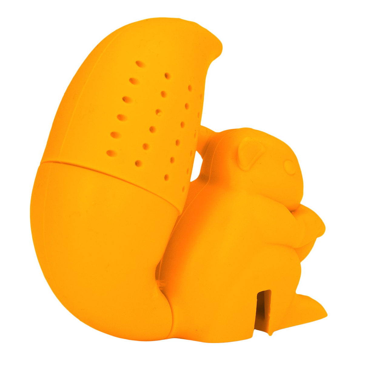 Food Grade Silicone Squirrel Shape Tea Strainer Cute Squirrel Shaped Tea Infuser Filter Orange
