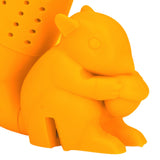 Food Grade Silicone Squirrel Shape Tea Strainer Cute Squirrel Shaped Tea Infuser Filter Orange - Extra Image