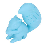Food Grade Silicone Squirrel Shape Tea Strainer Cute Squirrel Shaped Tea Infuser Filter Blue
